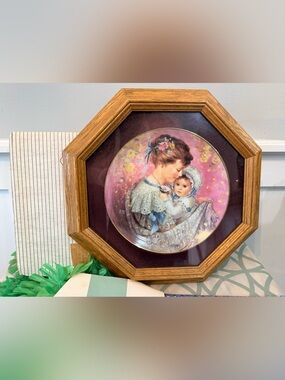 W.S. George "Cherished Moment” Framed Collectible Plate